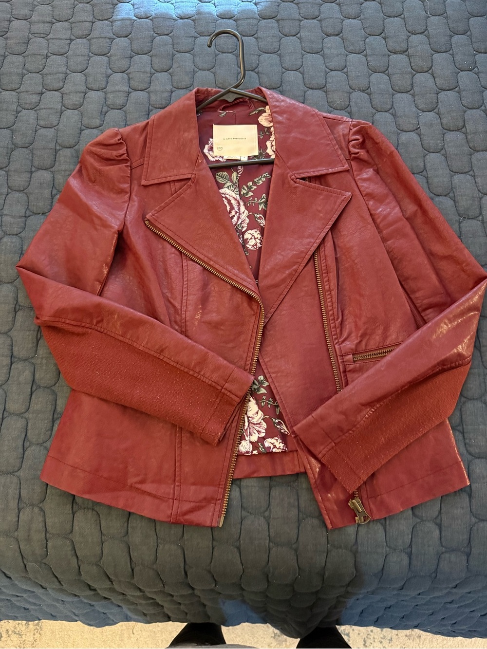Anthropologie Petula faux leather jacket— size S - Picture 3 of 6
